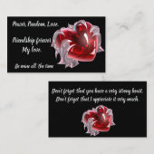 Carte De Visite Valentine for strong men made with love (Devant / Derrière)