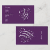 Carte De Visite Valentine pourpre impérial (Devant / Derrière)