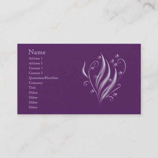 Carte De Visite Valentine pourpre impérial (Devant)