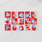 Carte De Visite Valentine Retro Love Hugs Motif (Dos)