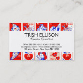 Carte De Visite Valentine Retro Love Hugs Motif (Dos)