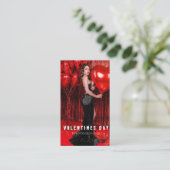 Carte De Visite Valentine's Day Femme Photosession Entreprise (Debout devant)