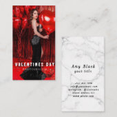 Carte De Visite Valentine's Day Femme Photosession Entreprise (Devant / Derrière)