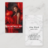 Carte De Visite Valentine's Day Femme Photosession Entreprise C (Devant / Derrière)