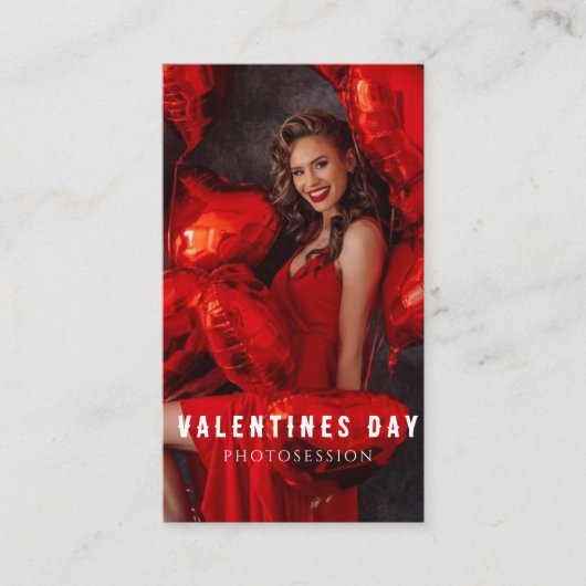 Carte De Visite Valentine's Day Femme Photosession Entreprise C (Devant)