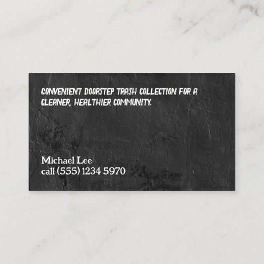 Carte De Visite Valet d'ordures (Dos)