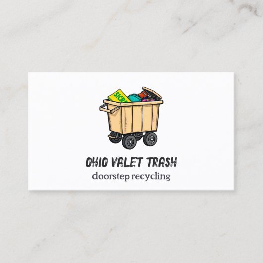 Carte De Visite Valet QR Trash (Devant)