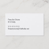 Carte De Visite Valkyrie transporte un héros à Valhalla (Dos)