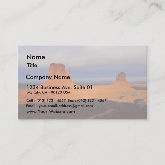 Carte De Visite Vallée de monument (Devant)