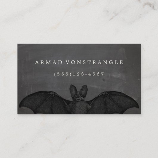 Carte De Visite Vampire Bat Halloween (Devant)