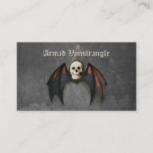 Carte De Visite Vampire de crâne Bat Dark (Devant)