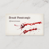 Carte De Visite Vampire Splatz de Sang, Horreur (Devant)