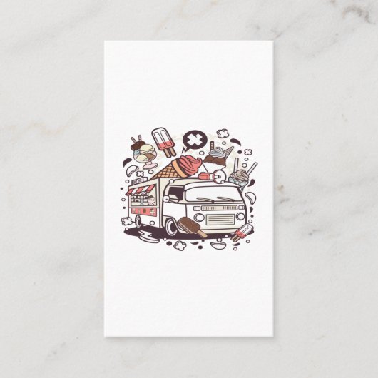 Carte De Visite Van Crème de glace (Devant)