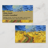 Carte De Visite Van Gogh Champs de blé Impressionniste Peinture (Devant / Derrière)