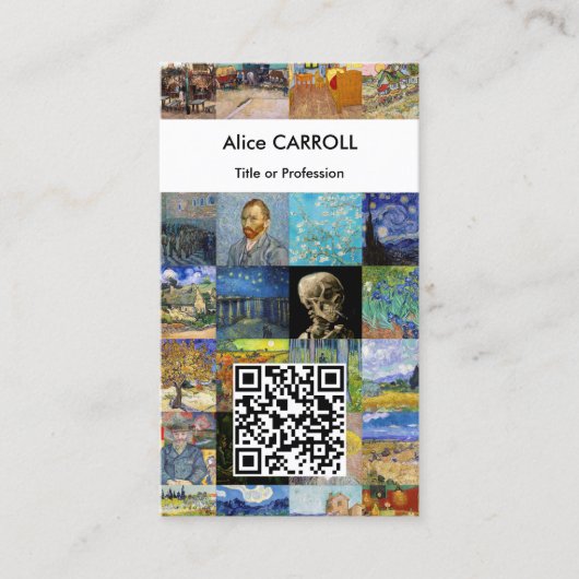 Carte De Visite Van Gogh - Chefs-d'oeuvre Mosaic Patchwork - QR Co (Devant)
