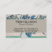 Carte De Visite Van Gogh Iris Vase Peinture Impressionnisme (Dos)