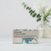 Carte De Visite Van Gogh Iris Vase Peinture Impressionnisme (Debout devant)