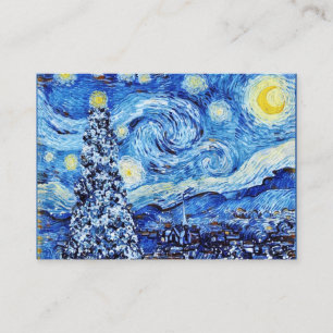 Carte De Visite Van Gogh - La Nuit étoilée - Escouade de Noël b