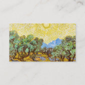 Carte De Visite Van Gogh Olive Trees Yellow Sun Sky Peinture (Dos)