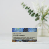 Carte De Visite Van Gogh Road Avec Cyprès Impressionnisme (Debout devant)