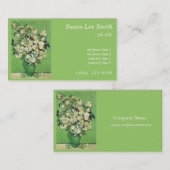 Carte De Visite Van Gogh Rose Rose dans un vase professionnel (Devant / Derrière)