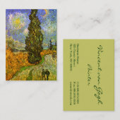 Carte De Visite Van Gogh : Route avec Cypress et étoile (Devant / Derrière)