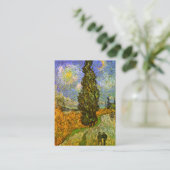 Carte De Visite Van Gogh : Route avec Cypress et étoile (Debout devant)