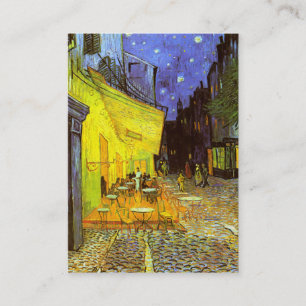 Carte De Visite Van Gogh : Terrasse de café la nuit