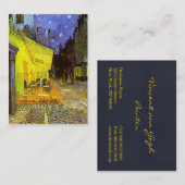 Carte De Visite Van Gogh : Terrasse de café la nuit (Devant / Derrière)