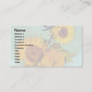 Carte De Visite Van Gogh - Trois tournesols dans un vase - Beaux-a