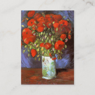 Carte De Visite Van Gogh : Vase avec les pavots rouges