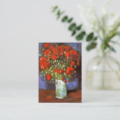 Carte De Visite Van Gogh : Vase avec les pavots rouges (Debout devant)