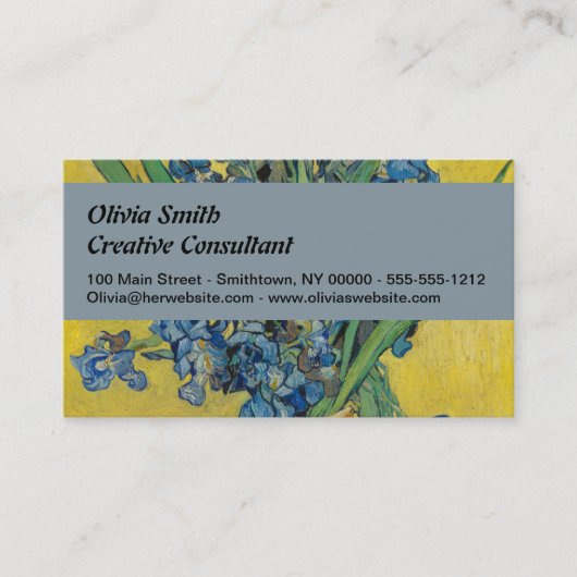 Carte De Visite Van Gogh Vase avec l'impressionnisme classique d'I (Devant)