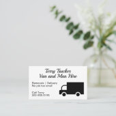 Carte De Visite Van Hire Réparation Transport (Debout devant)