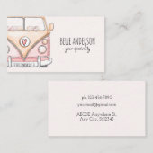 Carte De Visite van rose vintage (Devant / Derrière)