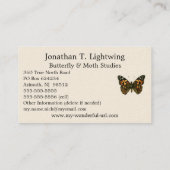 Carte De Visite Vanessa cardui - La Busine à papillons peints (Dos)