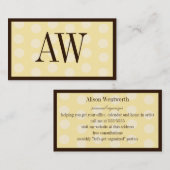 Carte De Visite Vanille (Devant / Derrière)