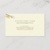 Carte De Visite Vanille beige crème Pâtisserie florale Outils rust (Dos)