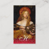 Carte De Visite VANITÉ BEAUTÉ-MODE COSTUME DESIGNER Red Damask (Dos)