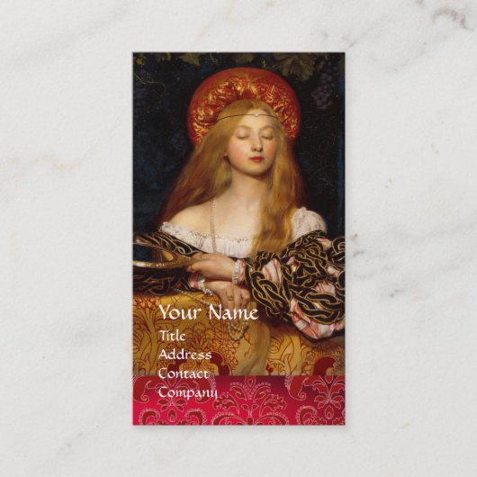 Carte De Visite VANITÉ BEAUTÉ-MODE COSTUME DESIGNER Red Damask (Devant)