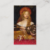 Carte De Visite VANITÉ BEAUTÉ-MODE COSTUME DESIGNER Red Damask (Dos)