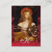 Carte De Visite VANITÉ BEAUTÉ-MODE COSTUME DESIGNER Red Damask (Dos)