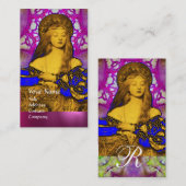 Carte De Visite VANITÉ BEAUTÉ-MODE COSTUME DESIGNER Rose violet (Devant / Derrière)