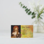 Carte De Visite VANITÉ BEAUTY MODE COSTUME DESIGNER OR Jaune (Debout devant)