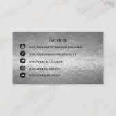 Carte De Visite VAPE | Hookah Silver Business Médias sociaux (Dos)