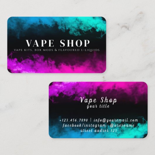 Carte de visite Vape Shop (Devant / Derrière)