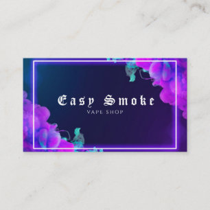 Carte De Visite Vape Shop Neon