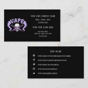 Carte De Visite VAPE   Vape Peau violet Affaires Médias sociaux