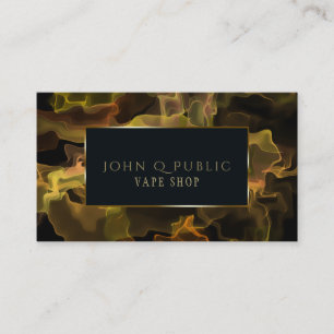 Carte De Visite Vapeur d'or sous lumière noire pour magasins de va