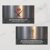 Carte De Visite Vapeur et ustensiles de service | Métallique (Devant / Derrière)